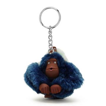 Kipling Mom And Baby Fashion Sven Monkey Keychain Accessories Triangle Blue | CA 1945EB